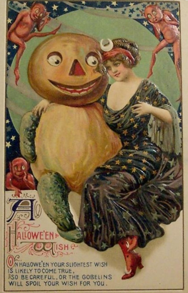 Odd Vintage Halloween Postcard (2)
